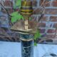 Column lamp base in Corinthian style in Napoleon III green marble.