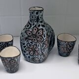 Ceramic orangeade service from Vallauris, made by Camos.