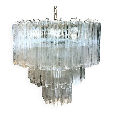 Lustre en verre de murano transparent « tronchi » d60-3l