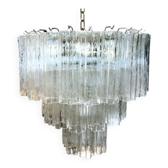 Lustre en verre de murano transparent « tronchi » d60-3l