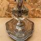 Antique silver metal gravy boat vintage kitchen utensil