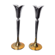 Pair of brutalist candlesticks by Art3, 1970
