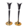 Pair of brutalist candlesticks by Art3, 1970