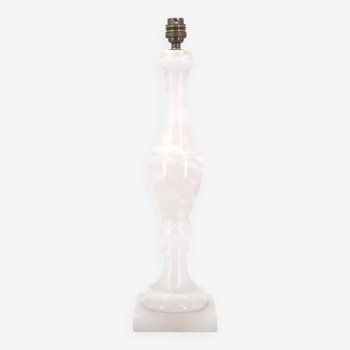 Lampe colonne en albâtre blanc, années 60