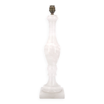 Lampe colonne en albâtre blanc, années 60