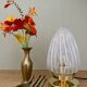 Vintage art deco globe table lamp in milky glass