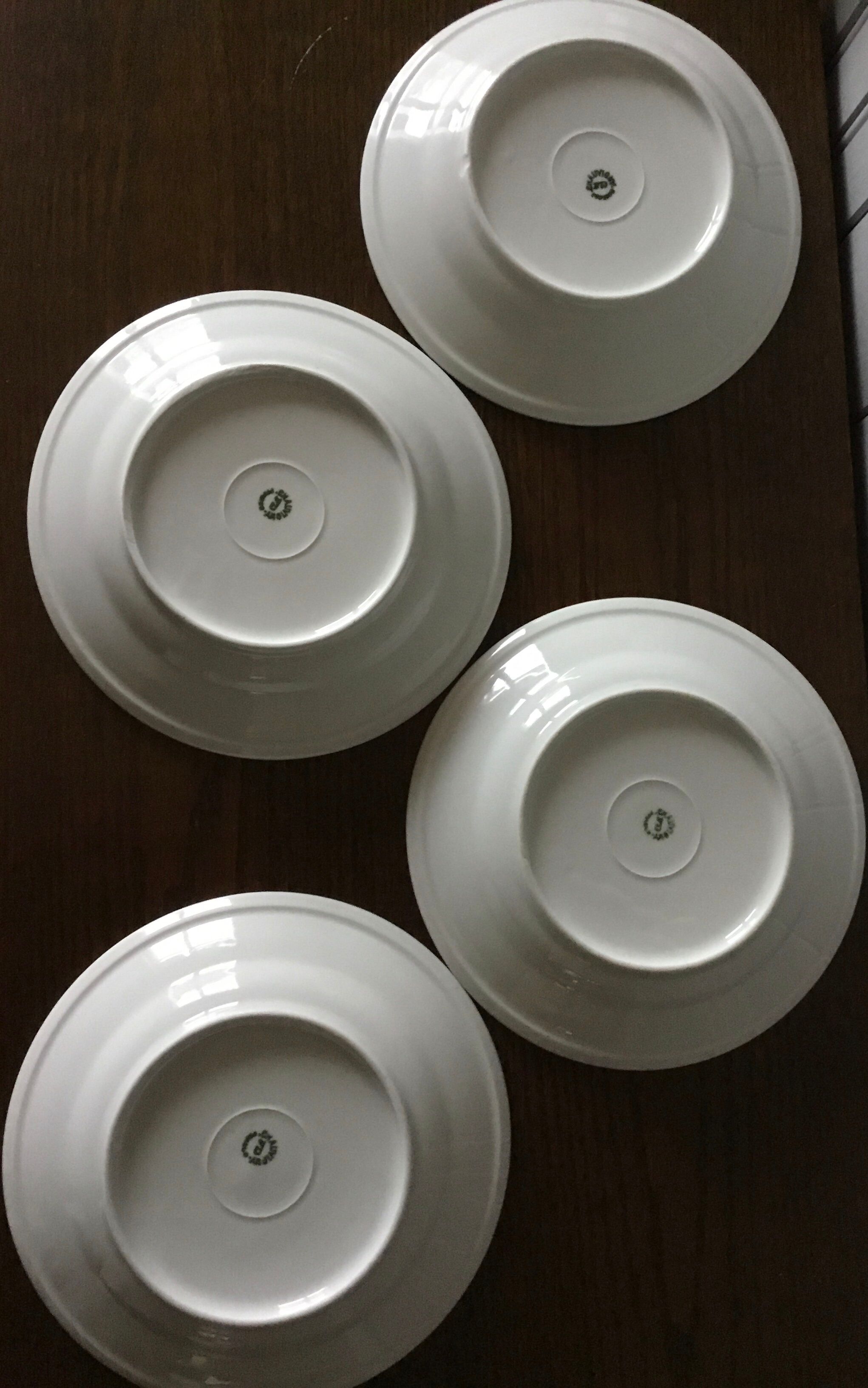 White porcelain plates Limoges Chauvigny