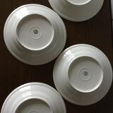 White porcelain plates Limoges Chauvigny