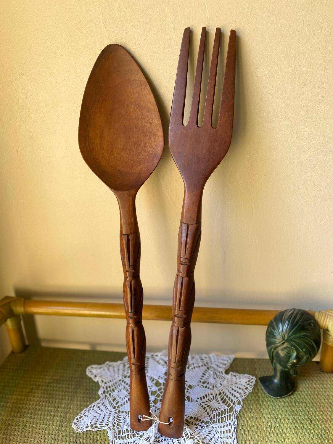 Carved wooden decoration