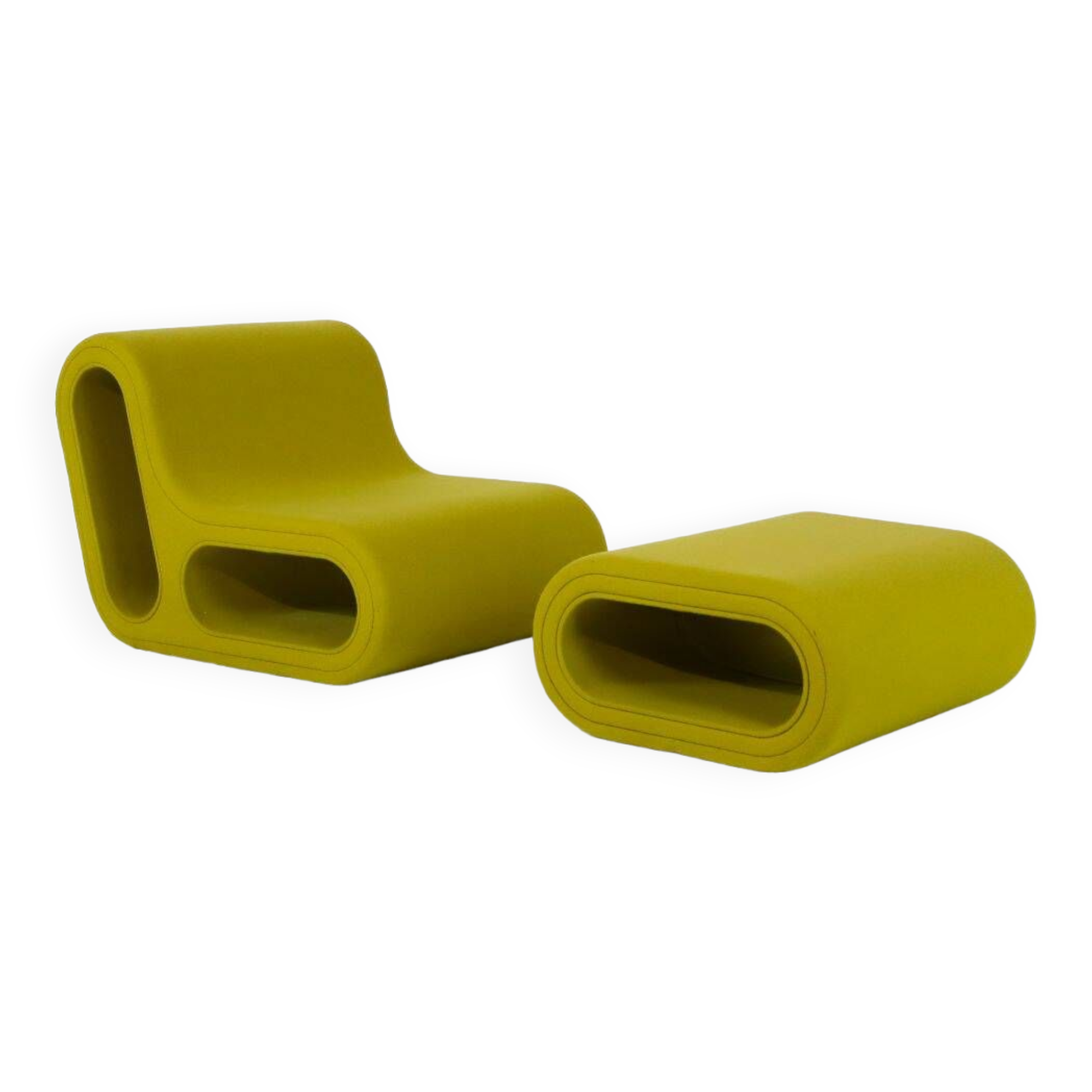 'Other One' Lounge Chair & Hocker by Hay