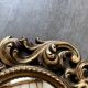 Vintage convex witch mirror – carved gilded wood – 1960s