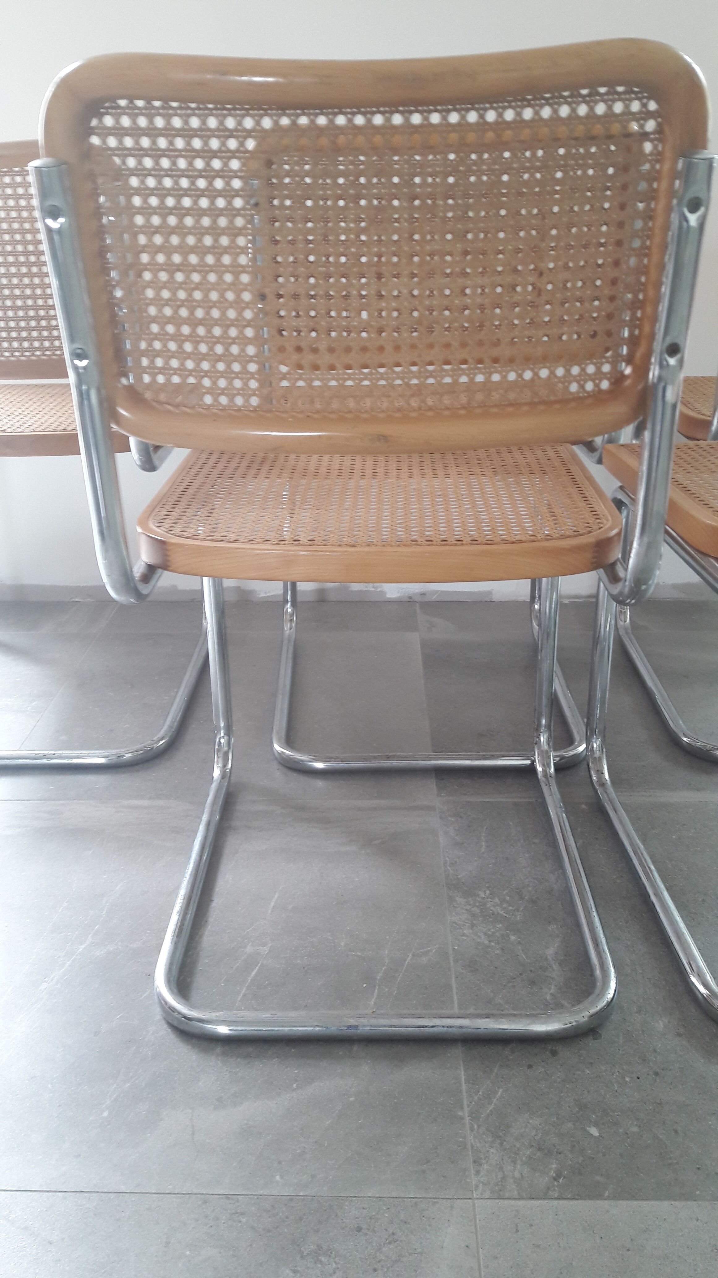 Set of 5 B32 Marcel Breuer cesca chairs