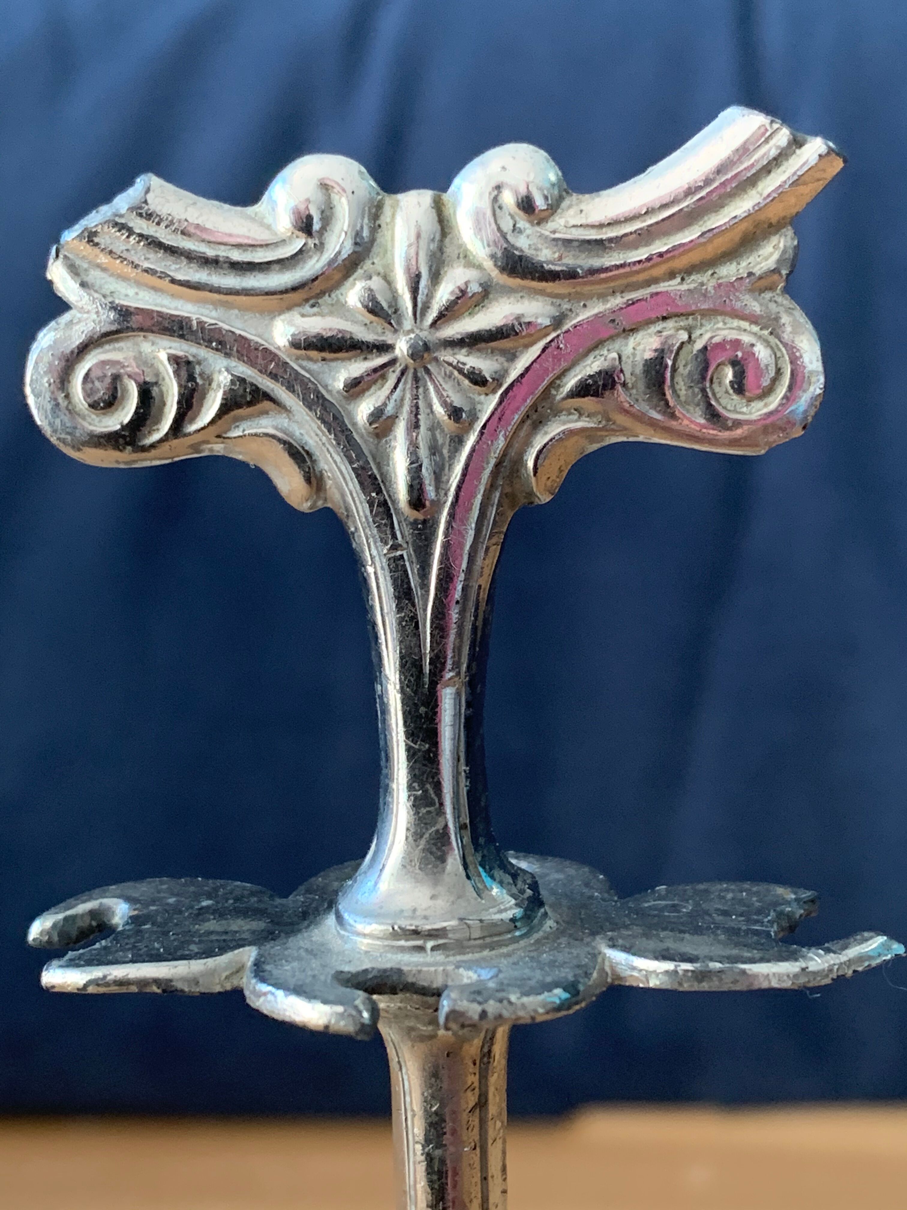 Old serving for boiled eggs with 4 metal cockroaches