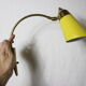 Wall  light brass stem in Italian 1960