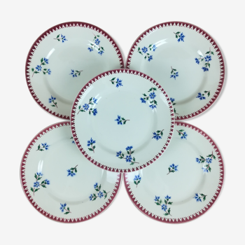 5 dessert plates Sarreguemines