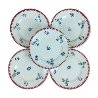 5 dessert plates Sarreguemines