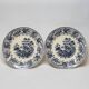 2 Antique Gilman Sacavem Statue Dinner Plates / Serving Dishes