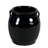 Hú - Pot à confit chinois émaillé noir n°7