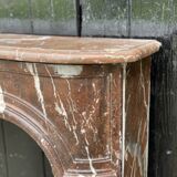 Fireplace Louis XV In Marble Of Rances XVIIIth Century