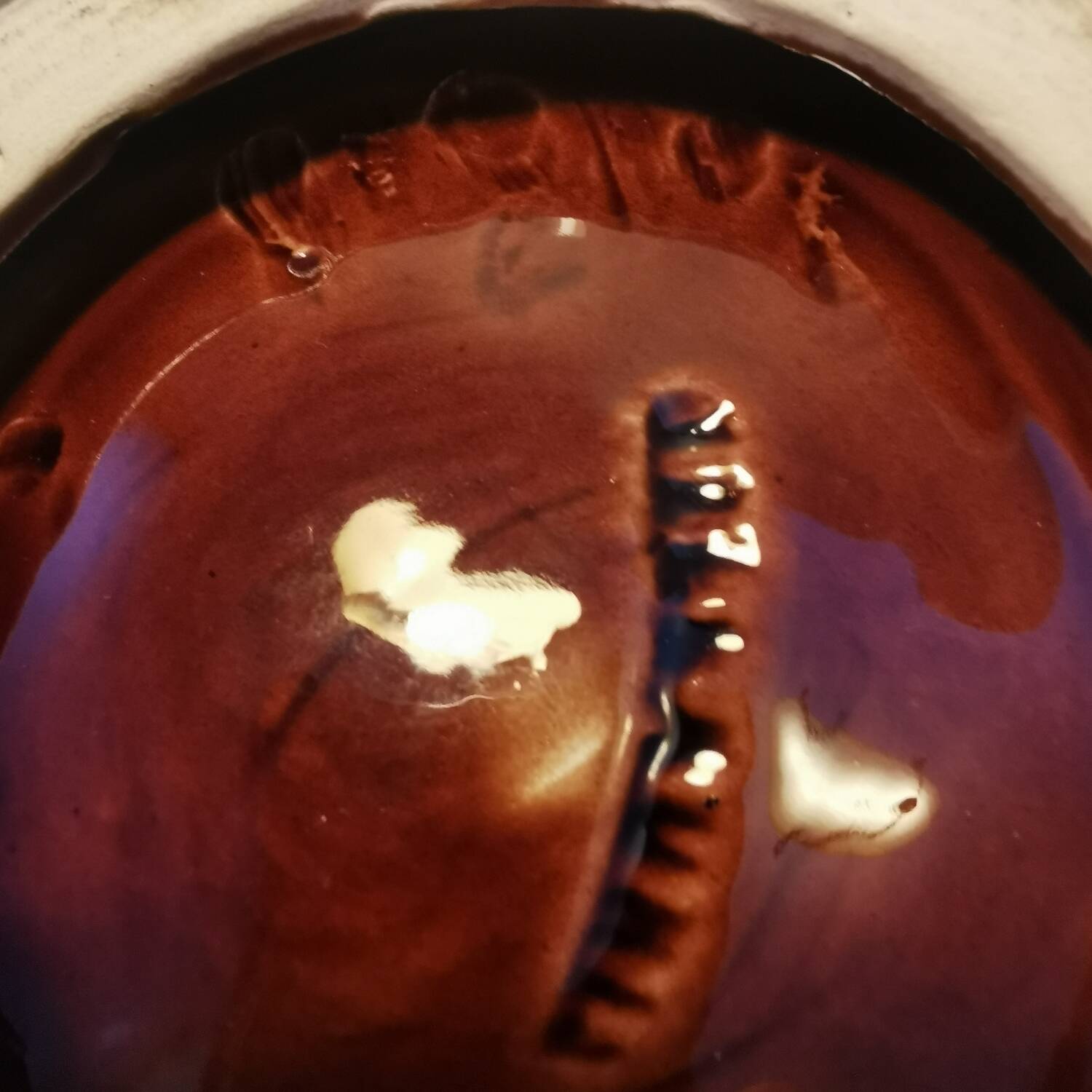 Dish / empty fish pocket in vintage ceramic 70s signed Vallauris