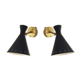 Paire d'appliques Italiennes de design 1950