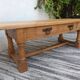 Table basse de ferme en chêne massif