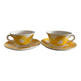 Lot 2 vintage cups digoin france scottish model