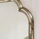 Large Spanish gilt brass & smoked mirror decorative wall mirror, 1980s
