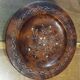 Wooden thuya catchall enhanced with metal wire and mother-of-pearl.