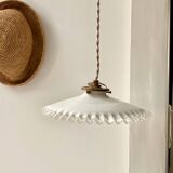 Opaline pendant lamp