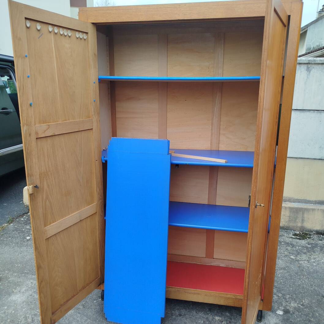 Armoire d'école années 50/60