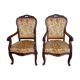 Paire de fauteuils en acajou