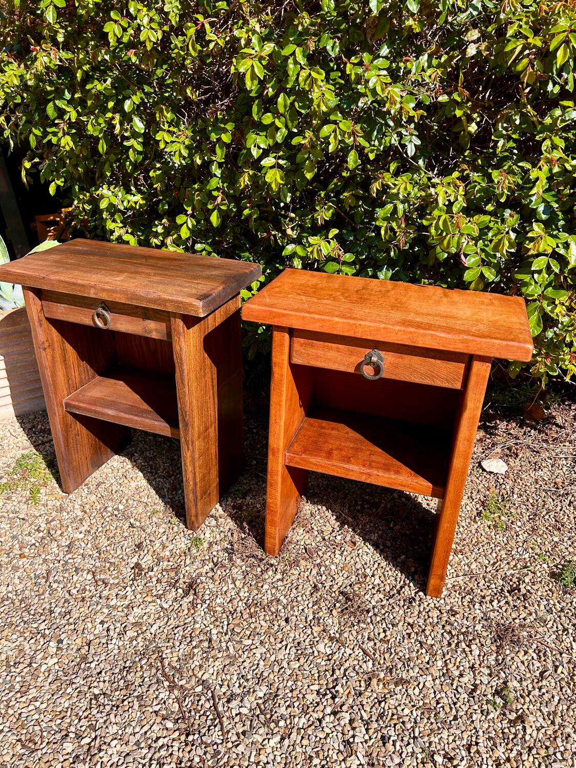 Brutalist bedside tables