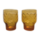 2 vintage glasses pernod anisette amber glass