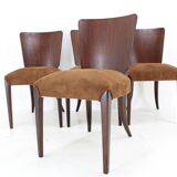 1950s  Jindrich Halabala Restored Dining Chairs H-214 for UP Závody, Set of 4