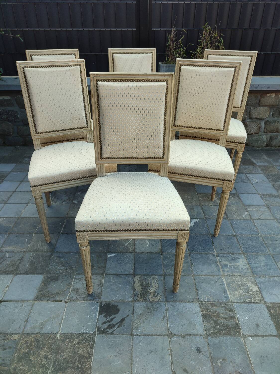 Lot de 6 chaises Louis XVI