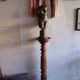 Vintage turned wooden column selette pedestal