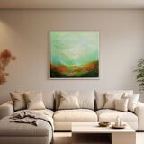 Abstract art painting signed and dated
