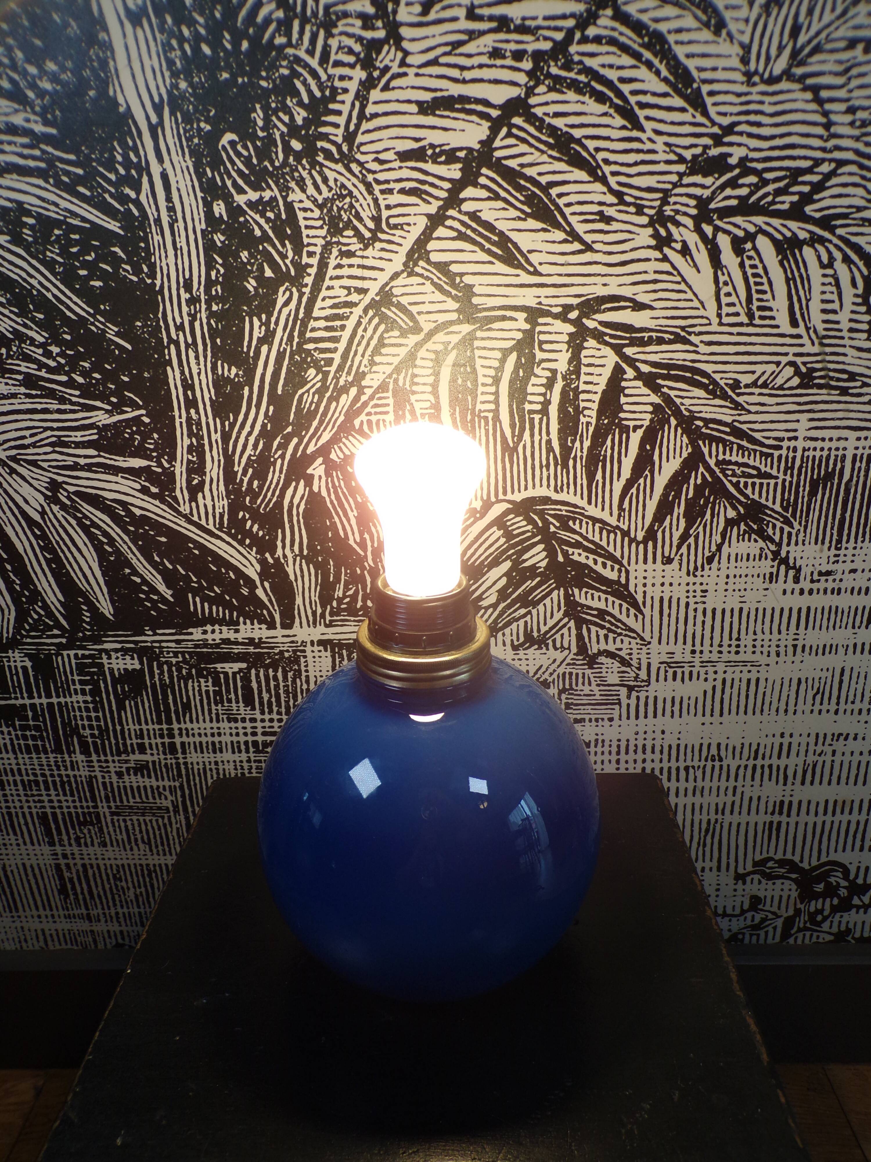 Glass ball lamp 1980