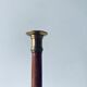 Old candle holder in brass and wood