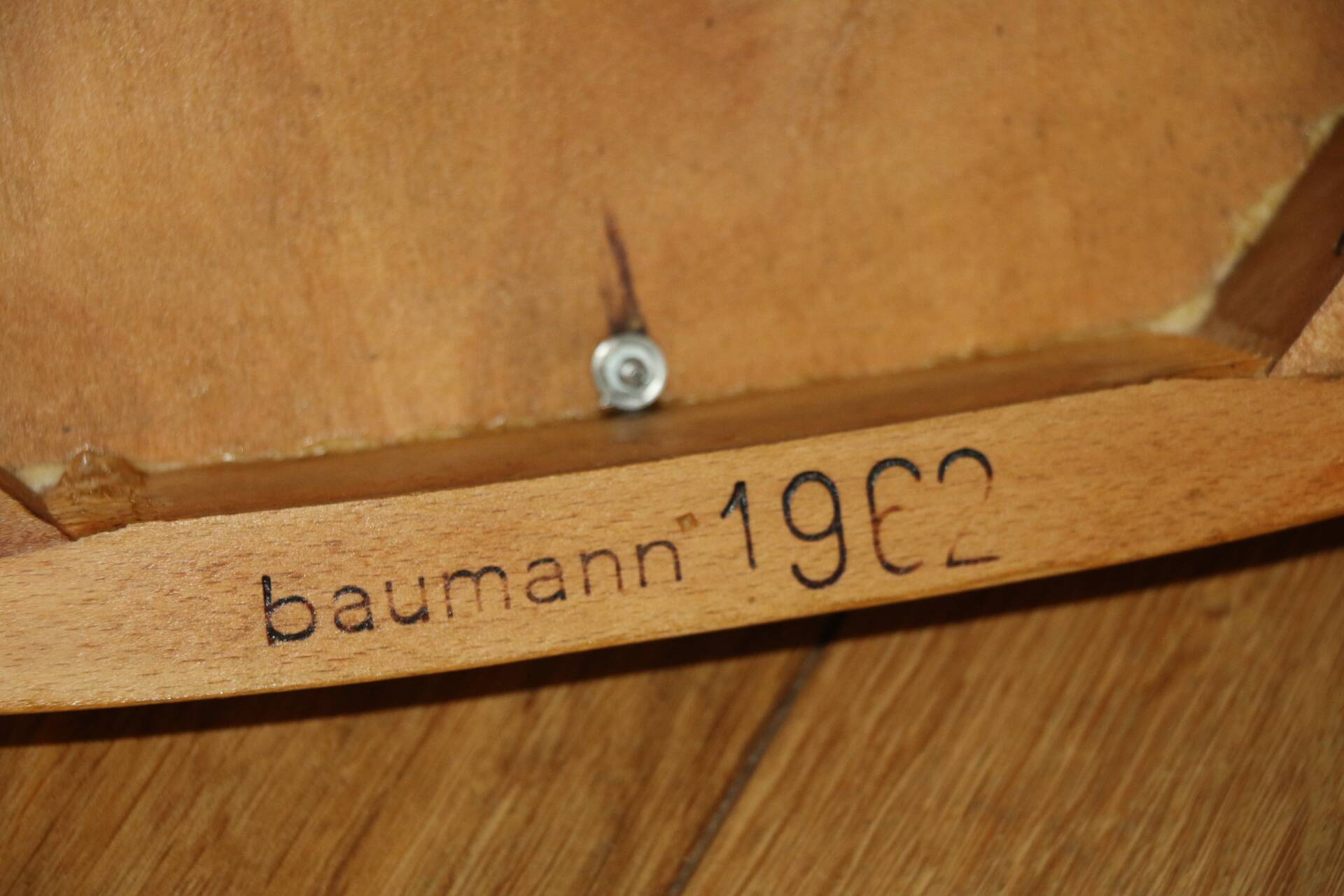 5 baumann chairs with large backs in black faux leather.