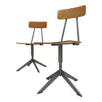 In height adjustable (desk) chair of Biofiz, 1960s