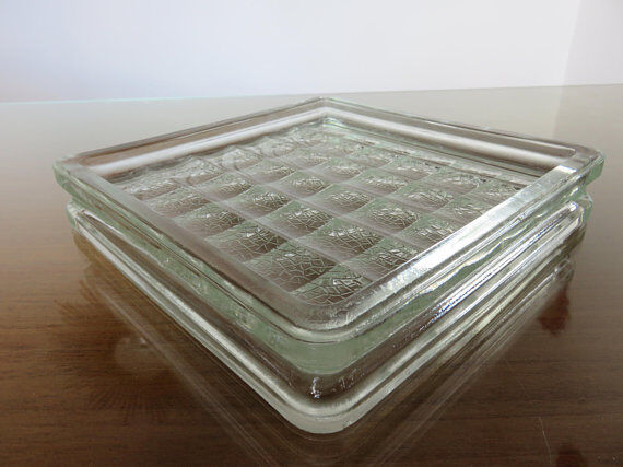 Paved  glass ashtray 50s 60s