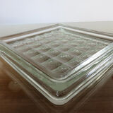 Paved  glass ashtray 50s 60s