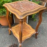 Marble and marquetry stool