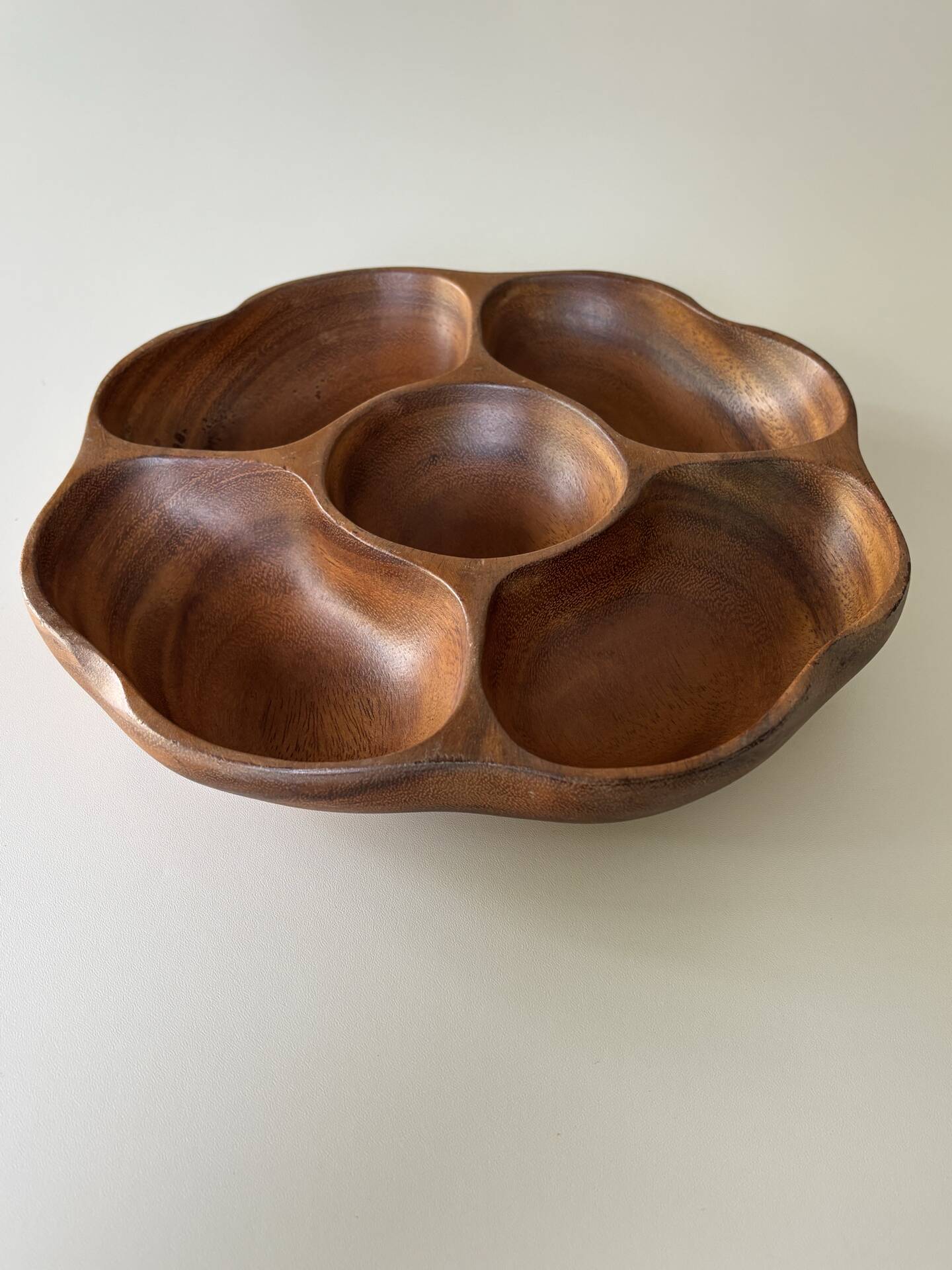 Teak wood aperitif platter