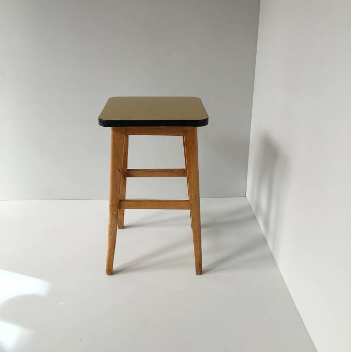 Vintage wood and formica stool