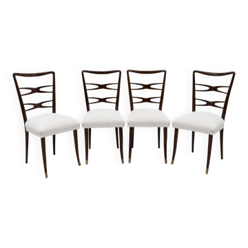 Attributed to Guglielmo Ulrich Mid-Century Dinning Chairs,1940s,Set of four