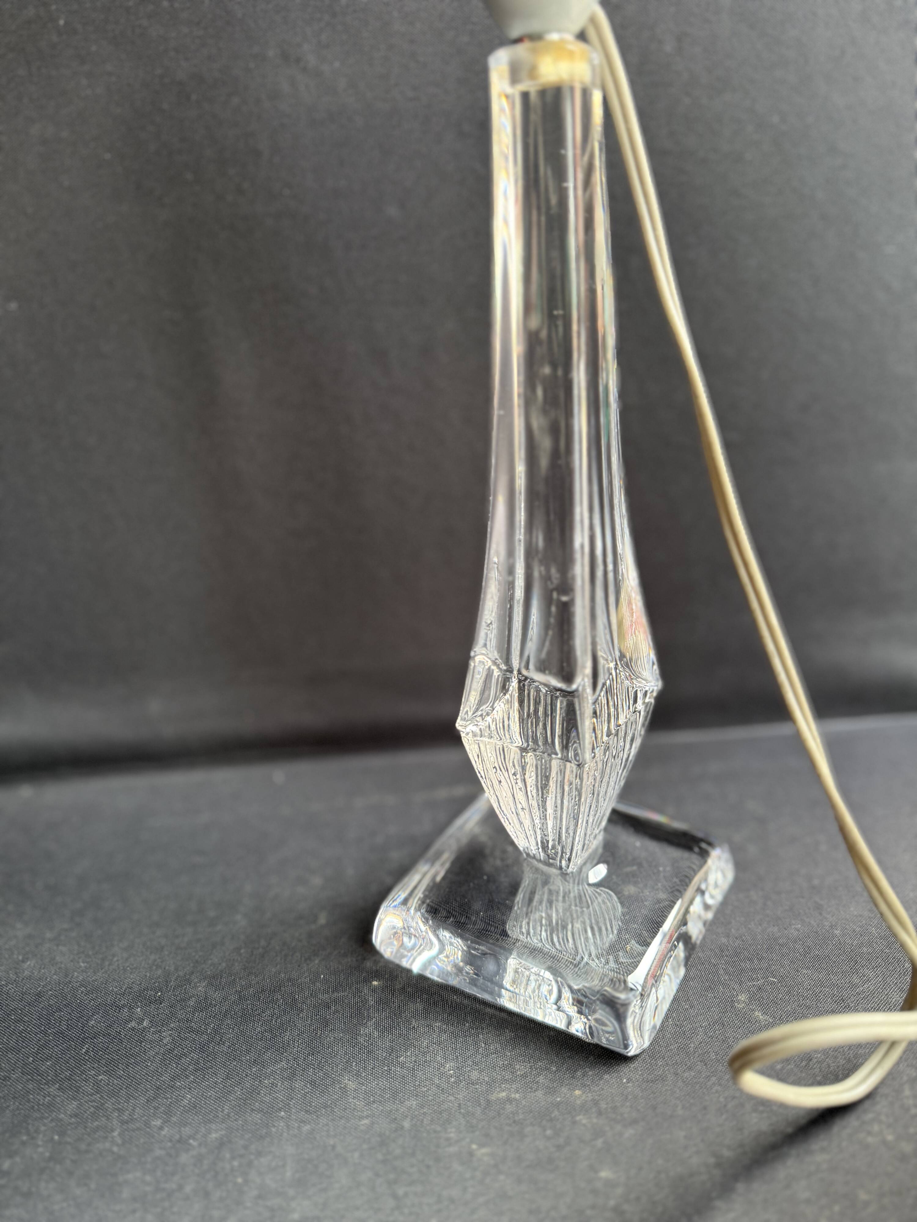 Daum crystal lamp – mid 20th century – Entirely original