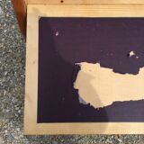 Vintage secretary desk, known as donkey's back, in cherry wood, Italian by Marelli & Fratelli.